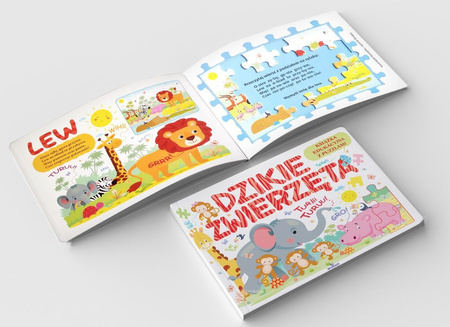 Dzikie zwierzęta. Książka z puzzlami