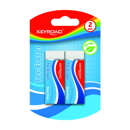 Gumka techniczna do ścierania KEYROAD 2 sztuki blister