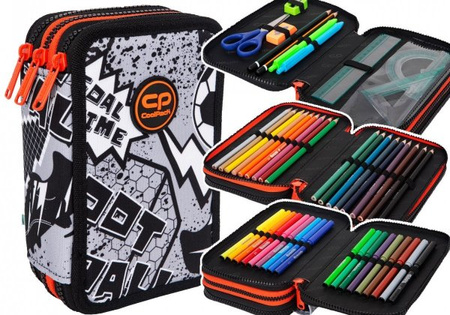 Piórnik 3-komorowy z wyposażeniem Coolpack Jumper 3 grey bal