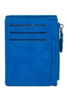 Portfel na karty z suwakiem kobaltowy