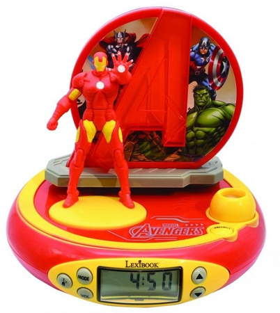 Budzik z projektorem 3D Iron Man Avengers Lexibook RP510AV