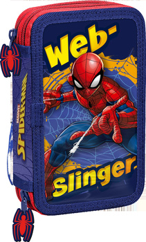 Piórnik dwukomorowy z wyposażeniem Spiderman SP50054