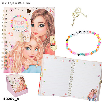 Pamiętnik na kłódkę z bransoletką Top Model 13269A