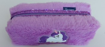 Piórnik tuba duża YM8476 Jednorożec fiolet futerko