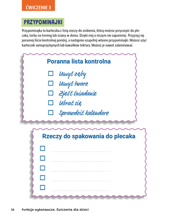 Funkcje wykonawcze Ćwiczenia dla dzieci