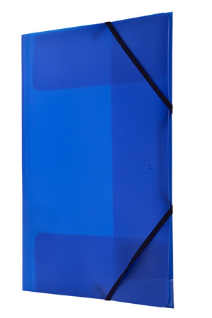 Teczka A4 PP z gumką narożną niebieska