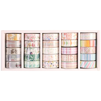 Display Taśma klejąca dekoracyjna Washi Tape Narcissus SET 4 display mix 25 sztuk
