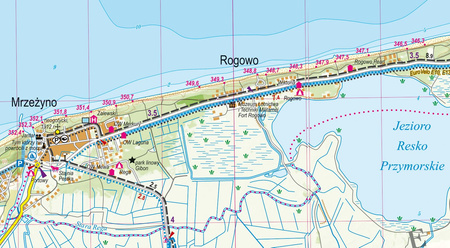 Wybrzeże Środkowe cz. Zachodnia mapa turystyczna 1:50 000 laminat 2024