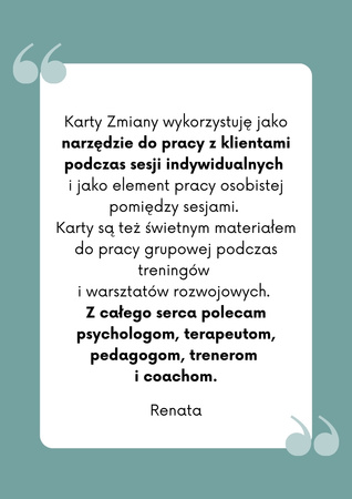 Karty Zmiany. Bo w życiu masz to, na co się odważysz. Twoja droga do świadomego życia.