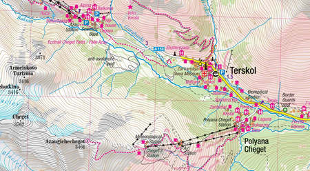 Elbrus trekking map 1:50 000 laminat 2018