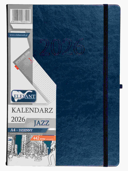 Kalendarz 2026 Jazz A4 dzienny granatowy