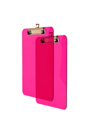 Deska A5 z metalowym klipem przezroczysta różowa 1 szt.