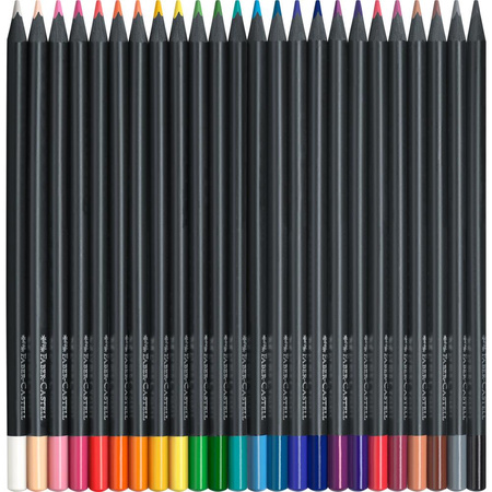 Kredki ołówkowe trójkątne Black Edition Faber-Castell 24 kolory