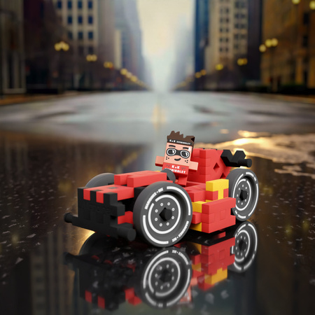 Klocki konstrukcyjne mini Red Race Car James 50 elementów