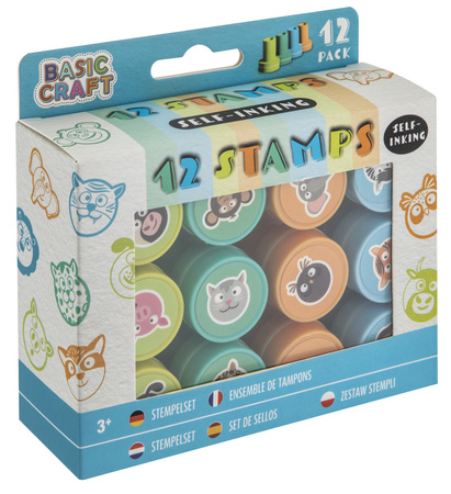 Zestaw 12 pieczątek samotuszujących