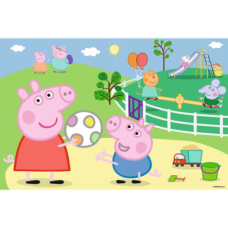 Puzzle 60 Zabawy w gronie przyjaciół Świnka Peppa 17356