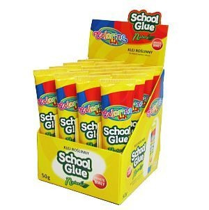 Display Klej w tubie biały Colorino 50g 16 szt.