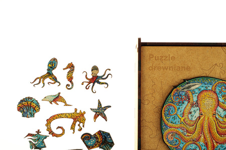 Puzzle 100 drewniane A4 Ośmiornica