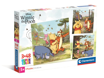 Puzzle 3x48 Super kolor Winnie the Pooh 25063