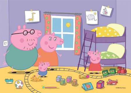 Puzzle 2w1 super color Świnka Peppa 24778