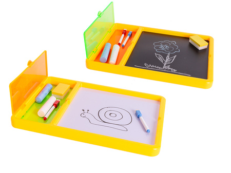 Tablica dwustronna z pojemnikiem na przybory 109329