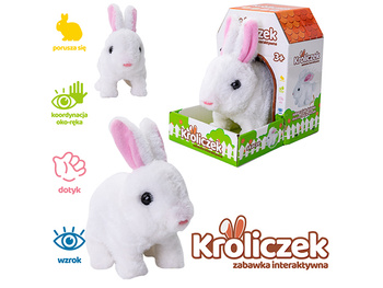 Króliczek na baterie biały