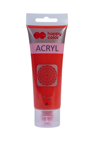 Farba akrylowa 75ml czerwony Happy Color