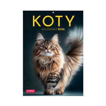 Kalendarz 2026 Koty A4 ścienny