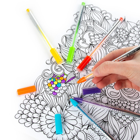 Długopisy żelowe fluo Kidea 12 kolorów