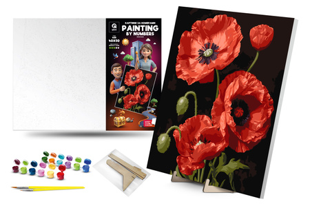Malowanie po numerach Czerwone Maki 40x50 cm