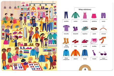 Na zakupach. Słowniczek polsko-angielski. Książka z wysuwankami