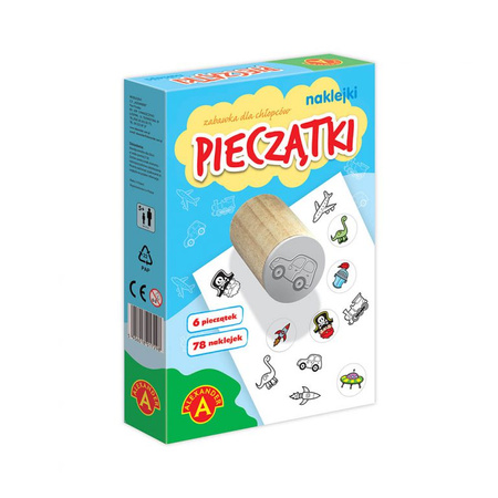 Małe pieczątki i naklejki dla chłopców