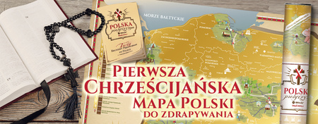 Mapa zdrapka Polska pielgrzyma