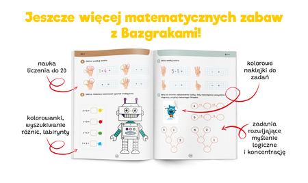 Bazgraki ćwiczą matematykę. Elementarz. Poziom 2. Kapitan Nauka. Bazgraki