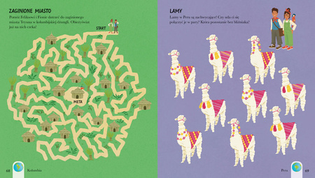 Dookoła świata. 80 zagadek obrazkowych. Labirynty i łamigłówki