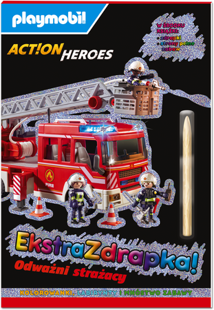Odważni strażacy. Playmobil Action Heroes. Ekstrazdrapka