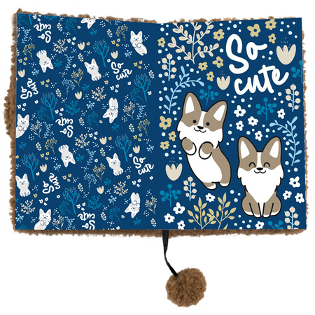 Pamiętnik pluszowy z kłódką Pies