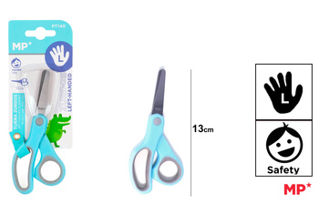 Nożyczki MP szkolne dla leworęcznych niebieskie 13cm