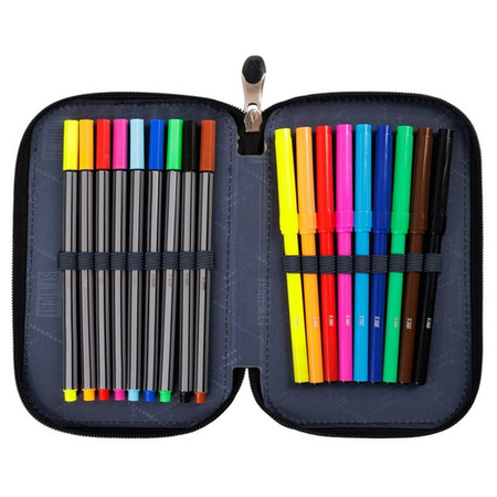 Piórnik 3 komorowy z wyposażeniem Pink Butterflies