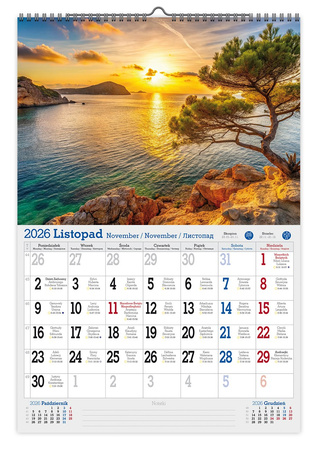 Kalendarz 2026 ścienny Romantyczne widoki A3 VD15