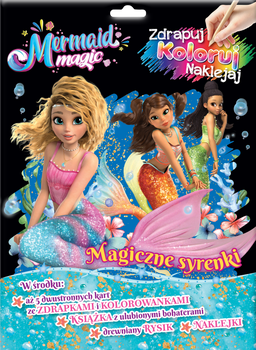 Magiczne syrenki. Magia Syren. Zdrapuj, koloruj, naklejaj