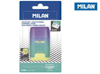 Temperówko - gumka Milan Compact Sunset fioletowo - zielono - żółta 1 szt. na blistrze