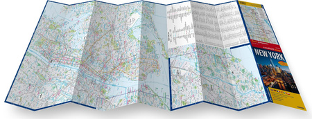 New York city street map 1:75 000 laminat 2025