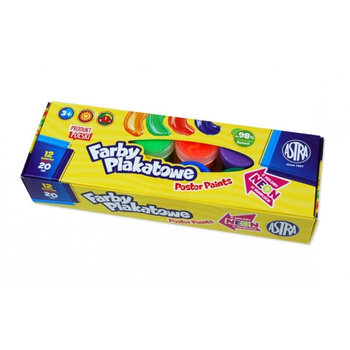 Farby plakatowe Astra 12 kolorów
