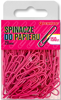 Spinacze do papieru Penmate Różowe 28 mm TT8315