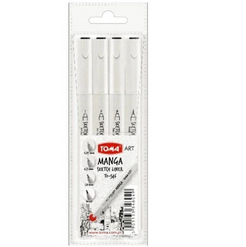 Cienkopis Manga Sketch Liner 4 kolory