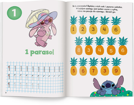 Disney uczy Stitch Ćwiczenia z naklejkami cyfry UDN-9306