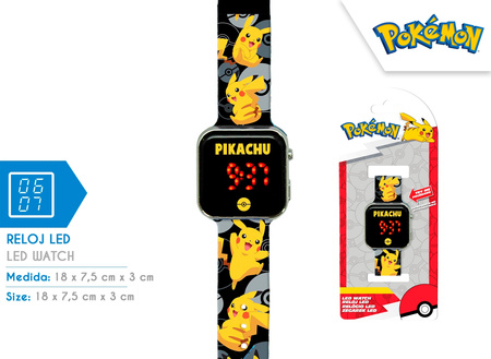 Zegarek LED z kalendarzem Pokemon POK4402