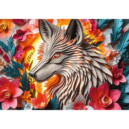 Puzzle 1000 3D 40-lecie Trefl Wilk 40041