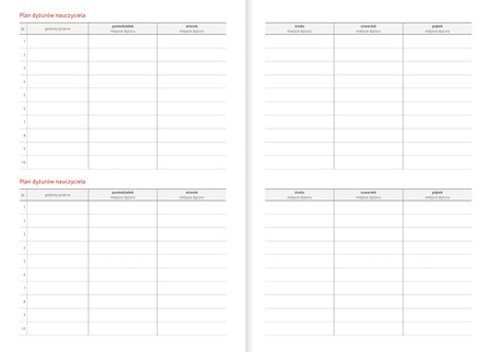 Kalendarz nauczyciela 2025/2026 B5T PCV bezbarwny KOTY